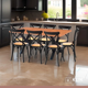 thumbnail image 2 of Comedor Mesa Color Madera y Metal Cross 180x90 + 8 Sillas Crossback Madera Rattan Negra, 2 of 8
