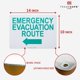 thumbnail image 3 of Señal de ruta de evacuación de emergencia TRADESAFE con flecha a la izquierda, 14 x 10 pulgadas, 3 of 6