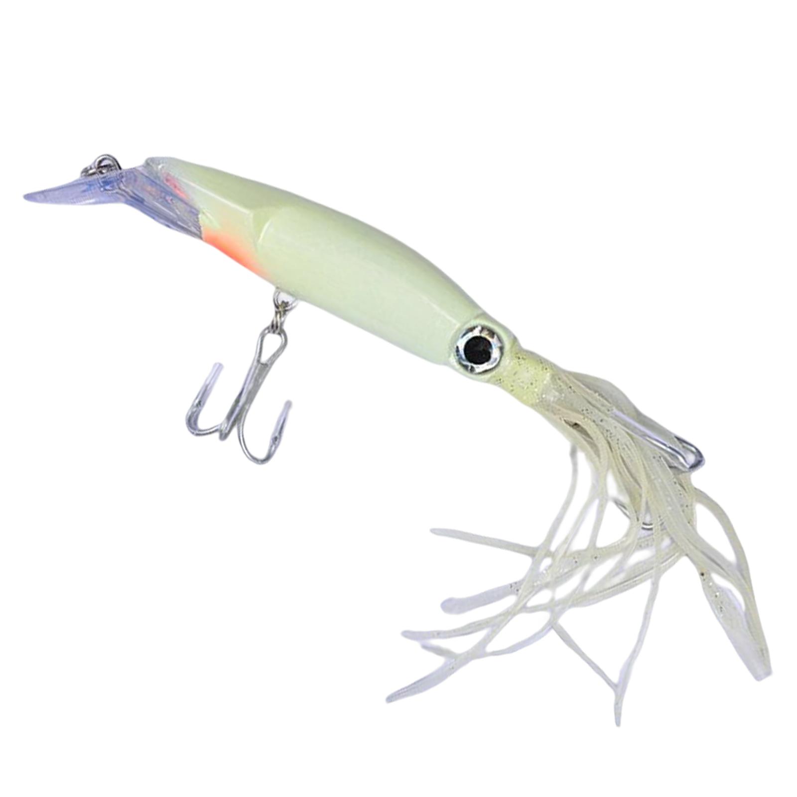 Magideal - De Calamar Cebo Trolling 8.6In Pescado Artificial, Señuelo De Natación Señuelos De Pesca De Pulpo Resplandor Para Marlín, , Atún,