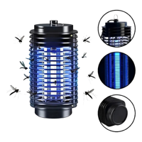Genérico - Lampara Mata Insectos Voladores Led Grande 3W Negro