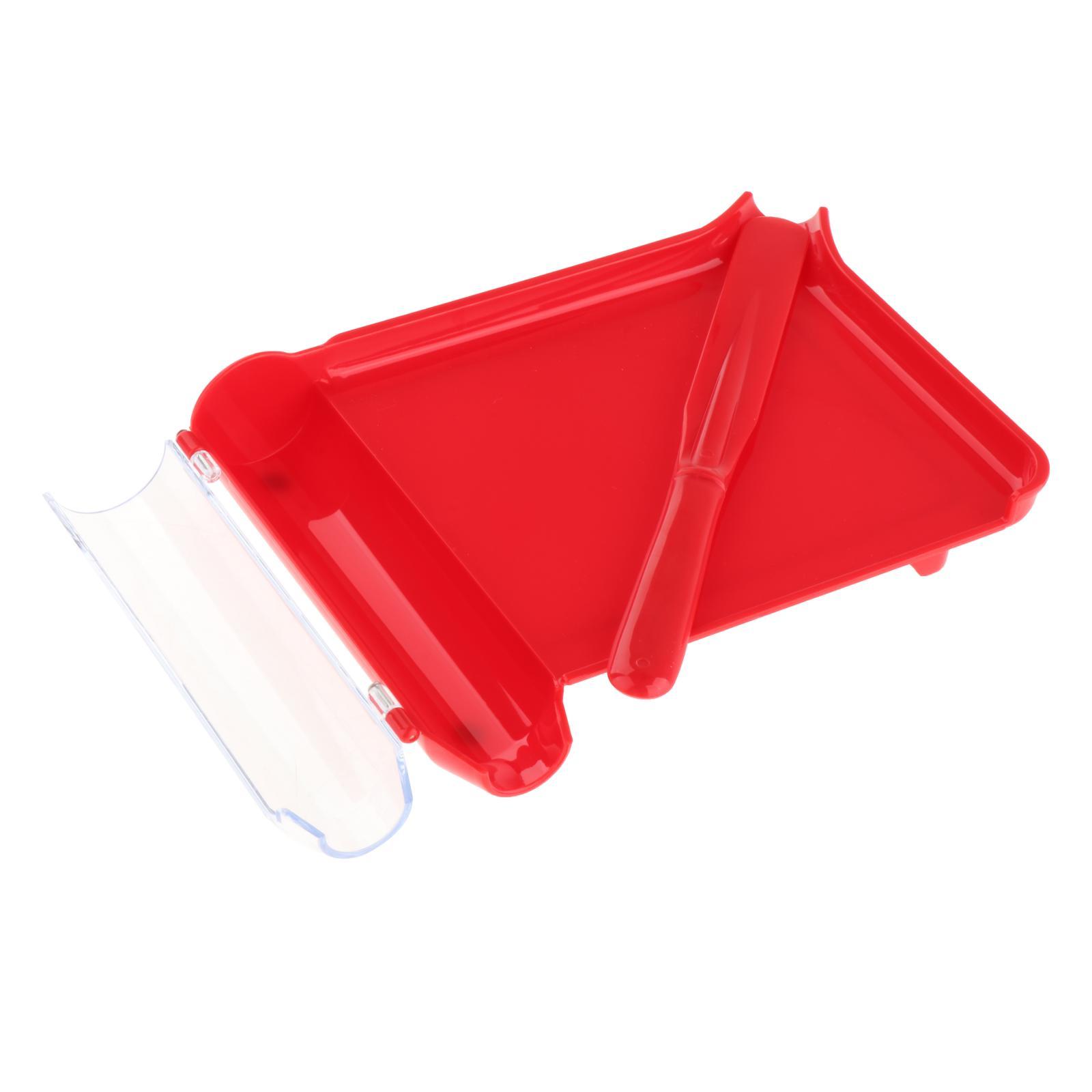 Ioensy - Contador De Medicamentos De Farmacia Contador De Cápsulas Bandeja Dispensadora Con Espátula Rojo
