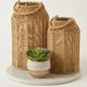 thumbnail image 1 of Portavelas KIBAGA Set de 2 Faroles de Yute Decoración Boho, 1 of 8