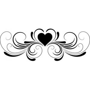 Rienda Libre Graphics - Decomural Love Heart Headboard Design Ws-18288