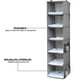 thumbnail image 4 of Pack 2 Organizadores Colgantes De Ropa 6 Niveles L Closet, 4 of 6