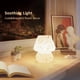 thumbnail image 4 of Lámpara de mesa ONEWISH estilo Murano de vidrio blanco en forma de hongo, 4 of 7