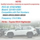 thumbnail image 3 of Mando a distancia inteligente sin llave para Toyota RAV4 Highlander 2019, 2020, 2021, 2022 y 2023., 3 of 3
