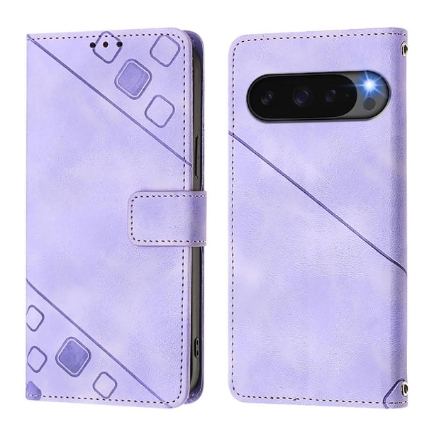 Funda Cartera para Google Pixel 10 Pro 5G con Soporte y Ranuras, Resistente a Golpes y Rayones Morado