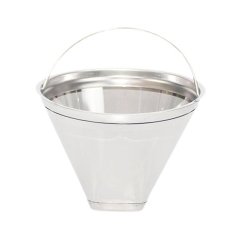 Bothyi - Filtro De Café De Acero Inoxidable, Cesta De Filtro De Café Para El Hogar, Diámetro Del Filtro De Cono 120Mm