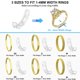 thumbnail image 5 of Guardas de Anillo Eiito Pack de 6 Ajustador Invisible de Talla, 5 of 8