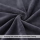 thumbnail image 5 of Manta de Forro Polar PiccoCasa Suave y Cálida con Dobladillo Ancho Gris Pizarra 50"x60", 5 of 7