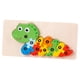 thumbnail image 5 of Rompecabezas De Clavijas De Madera Para Ni?os Peque?os Tablero A Juego Colorido Bloques De Madera Rompecabezas Serpiente, 5 of 5