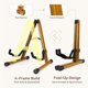thumbnail image 2 of Soporte para Guitarra KingPoint Plegable de Marco en A, Madera de Acacia, 2 of 5