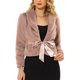 thumbnail image 1 of INSPIRE CHIC Abrigo de Piel para Mujer Moda Invierno Chaqueta Abierta Recortada Solapa Manga Larga Abrigo de Piel Sintética Esponjoso S Rosa Empolvado, 1 of 6