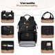 thumbnail image 3 of Mochila de viaje Maelstrom para mujer y hombre con lonchera de 17 pulgadas, color negro, 3 of 9