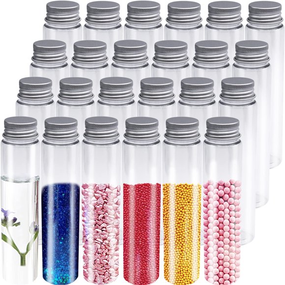 Tubos de ensayo Gddochn 24 uds 115 ml con tapones transparentes