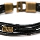 thumbnail image 3 of Pulsera hombre cuero y dijes bronce negro, 3 of 6
