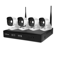 Srihome - Kit Nvr Inalámbrico Sistema De 4 Cámaras De Seguridad Ip Wifi 1080P 2Mp Sricam Nvs002