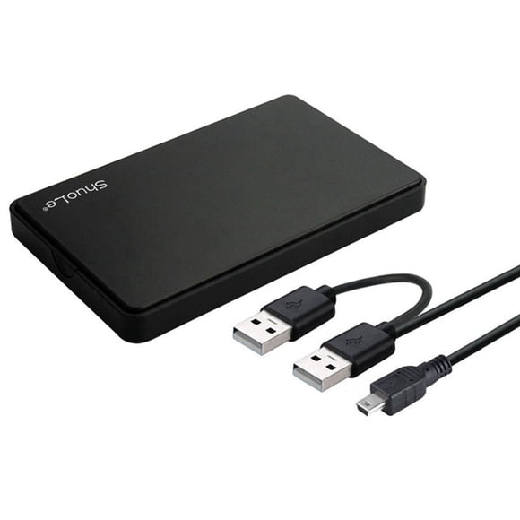 Discos duros externos portátiles, USB 2.0 2TB Almacenamiento de de seguridad Slim 480MB/S HDD para PC para Gaming Professionals Students Negro