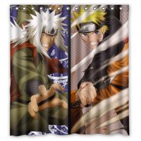 Pinghai - Cortina De Ducha Naruto Con Ganchos (167 X 183 Cm)