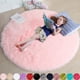 thumbnail image 1 of Alfombra Amdrebio Pink Fluffy Circle 120 cm x 120 cm para niñas, 1 of 6