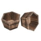 thumbnail image 2 of 2 Uds Cubo De Madera Maceta Flor Maceta Barril Patio Decoración Del Hogar Hexagonal Superior, 2 of 6