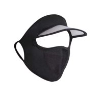 Ioensy - Cubierta Facial Sombrero Para El Sol Mujeres Máscara Facial Con Borde De Sombrero Para Escalar Viajes Al Aire Libre Negro