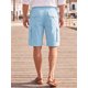 thumbnail image 3 of INSPIRE CHIC Pantalones Cortos Cargo de Hombre Casuales y Ligeros con Cintura Elástica con Cordón y Múltiples Bolsillos S Azul Claro, 3 of 5