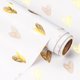 thumbnail image 3 of Papel de regalo WRAPAHOLIC Corazones 43 cm x 503 cm Dorado, 3 of 3