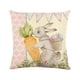 thumbnail image 4 of Fundas De Almohada De 18.0 X 18.0 In Con Cremallera, Cojines Para Sofá, Decoración De Silla, Conejito, 4 of 5