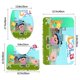 thumbnail image 3 of Pequeña Lola Visita la Ciudad Juego de 3 alfombras de baño de coral fleece: tapete de baño + alfombra de inodoro en forma de U + funda de tapa de inodoro en forma de O, 3 of 6