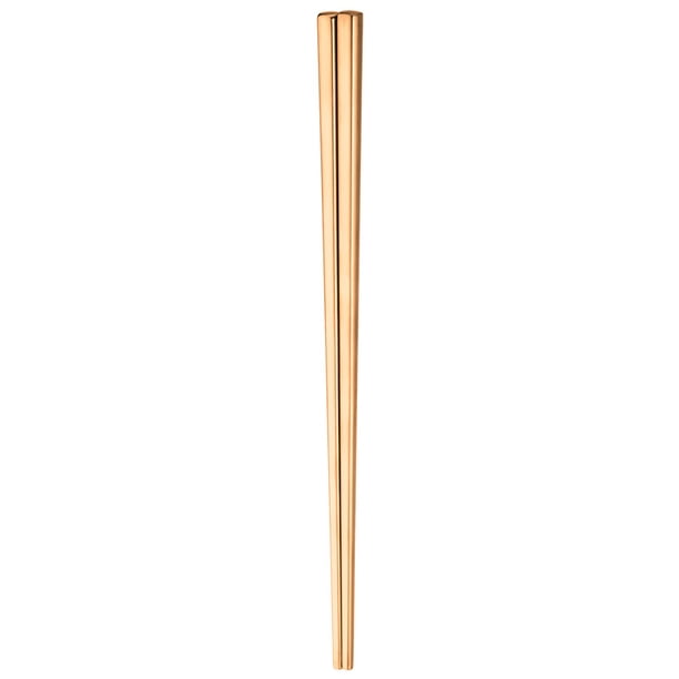 XmhyTop 2 Pares de Palillos Reutilizables de Acero Inoxidable, palillos chinos japoneses, Antiadherente, Aptos para Lavavajillas, 23.5 cm, El estilo C, Oro