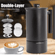thumbnail image 3 of Cafetera prensa francesa 1L termómetro reloj acero inox negro, 3 of 3