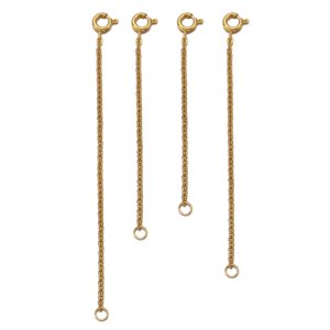 Bothyi - Cadena De Extensión Extendida De Acero Inoxidable Para Fabricación De Joyas Diy, Reparación De Oro, 4 Piezas