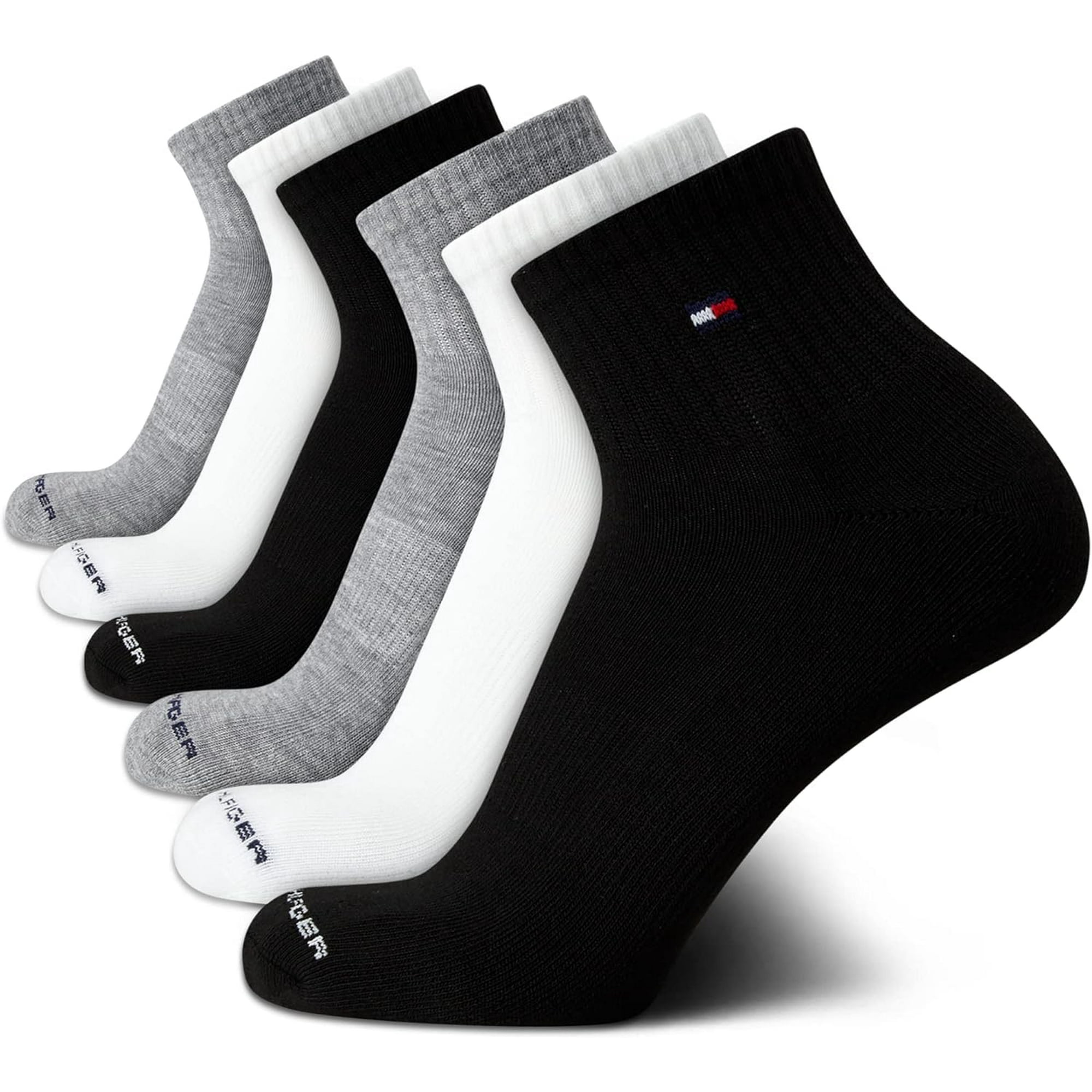 Pack De 6 Calcetines Tommy Hilfiger Para Hombre, Tallas 7 A 12, Color Gris