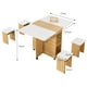 thumbnail image 2 of Juego De Comedor plegable + 4 Pisos + Mueble Organizador Bambú/Blanco, 2 of 12