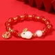 thumbnail image 1 of Handcrafted Chinese Lucky Rabbit Bracelet - Perfect for New Year Health & Protection, and Easter Gifts!, 1 of 5