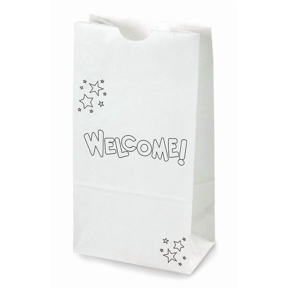 Bolsas de papel Hygloss Products tamaño 4# 25 piezas blancas