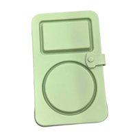 Magideal - Contenedor Para Snacks Con Tapa, Para Almacenar Alimentos, Fácil De Limpiar, Contenedor Para Salsas Con Dos Compartimentos, Para Salsas En Casa Y En E Verde