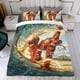 thumbnail image 4 of Flash Hombre Flashman Conjunto de sábanas temático, trío de piezas, cómodo y amigable con la piel, diseño único, regalo de decoración para el hogar para familiares, amigos y fans,173cm *218cm, 4 of 6