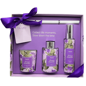 Wakeshome - Aromatizador Para El Hogar Difusor+Spray+Vela Aromatica 60Ml Lavanda