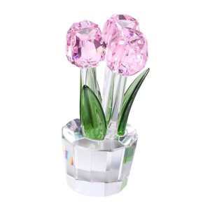 Magideal - Figura De Rosa Para El Día De La Madre, Mujer, San Valentín, Rosa, Flor, Decoración Del Hogar, Flor De Cristal