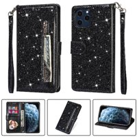 Foxdock - Funda Para Elegante Funda Iphone 11 Glitter Con Cremallera-Ideal Para El Uso Diario