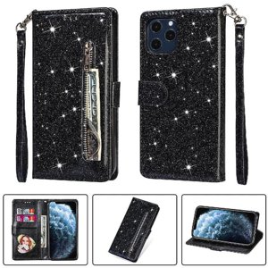 Foxdock - Funda Para Elegante Funda Iphone 11 Glitter Con Cremallera-Ideal Para El Uso Diario