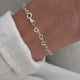 thumbnail image 3 of Pulsera de plata corazones, 3 of 5