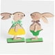 thumbnail image 2 of Conejos de Pascua de madera, adornos de escritorio, artesanías de madera para decoración del hogar, oficina, tienda, suministros de Pascua, 2 of 5