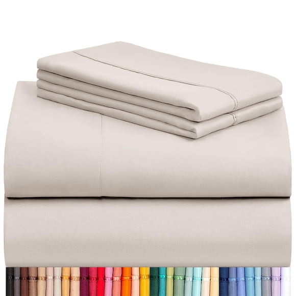 Juego de sábanas LuxClub Linen California King (4 piezas)