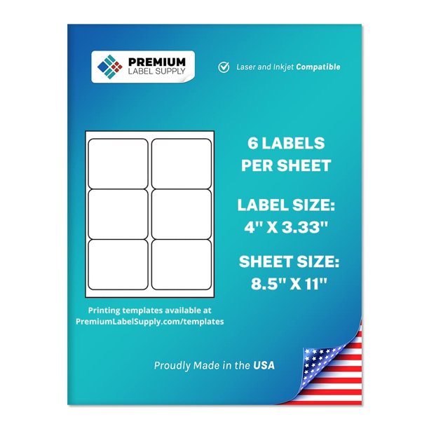 Etiquetas Blancas Premium Label Supply 10x8.5 pulgadas para Láser e Inyección de Tinta