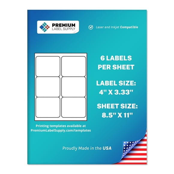 Etiquetas autoadhesivas Premium Label Supply 4x3.33 Laser/Inkjet 150