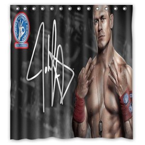 Pinghai - Cortina De Ducha De John Cena, Juego De Cortinas De Baño Con Ganchos, Tamaño 66 X 72 Pulgadas