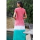 thumbnail image 2 of Vestido Largo con Cuello en V y Efecto Tie-dye de Algodón Multicolor Ladrillo, 2 of 5